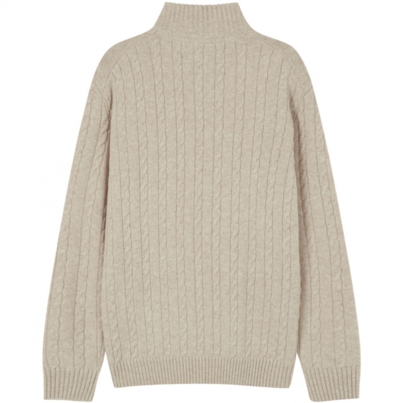 (ヘッジズ) 24FW ベージュウールケーブルジップアップ HZSW4D327I1 (ヘッジズ) 24FW ベージュウールケーブルジップアップ HZSW4D327I1