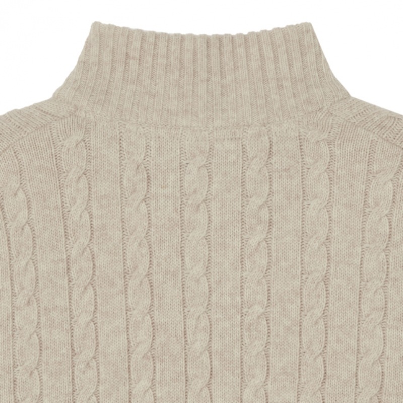 (ヘッジズ) 24FW ベージュウールケーブルジップアップ HZSW4D327I1 (ヘッジズ) 24FW ベージュウールケーブルジップアップ HZSW4D327I1