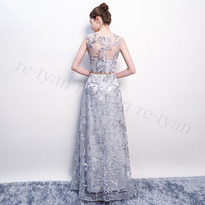 人気新品 イブニングドレス パーティードレス レース 春秋 ロング丈ワンピース レディース ファッシ