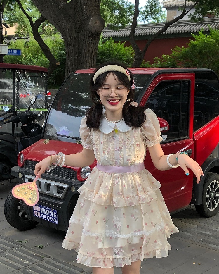 コスプレドレスワンピース「プリンセスドール」リボンベルト重工ビッグスカートプリンセスドレス夏 コスプレドレスワンピース「プリンセスドール」リボンベルト重工ビッグスカートプリンセスドレス夏