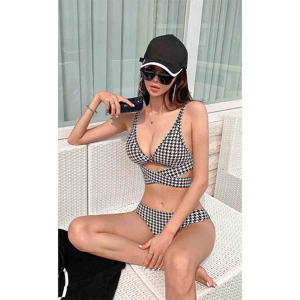 チュールビキニ　水着　チェック チュールビキニ 水着 チェック 楽天市場】千鳥格子 チェック