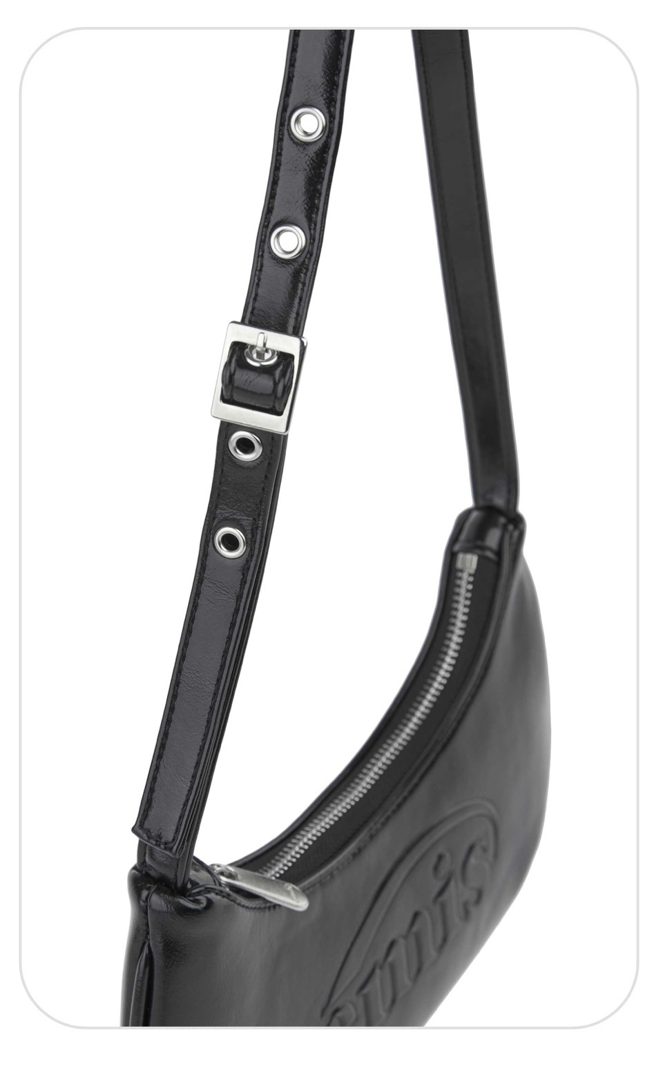 emis)EMBOSSED MINI BAGエンボス付きミニバッグ ビーガン レザー ミニバッグ