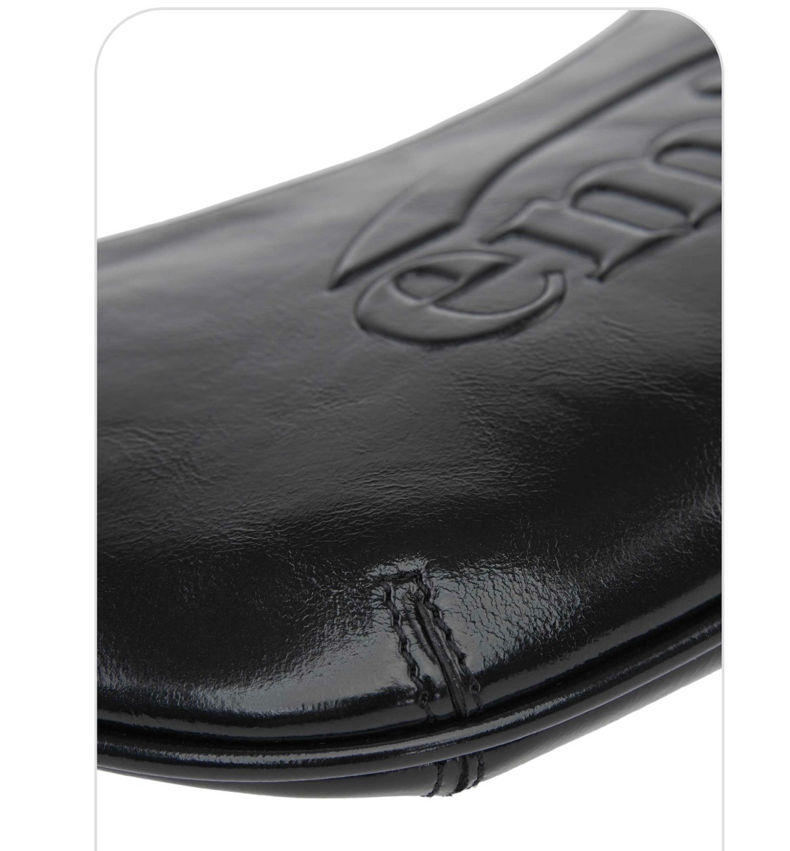 emis)EMBOSSED MINI BAGエンボス付きミニバッグ ビーガン レザー ミニバッグ