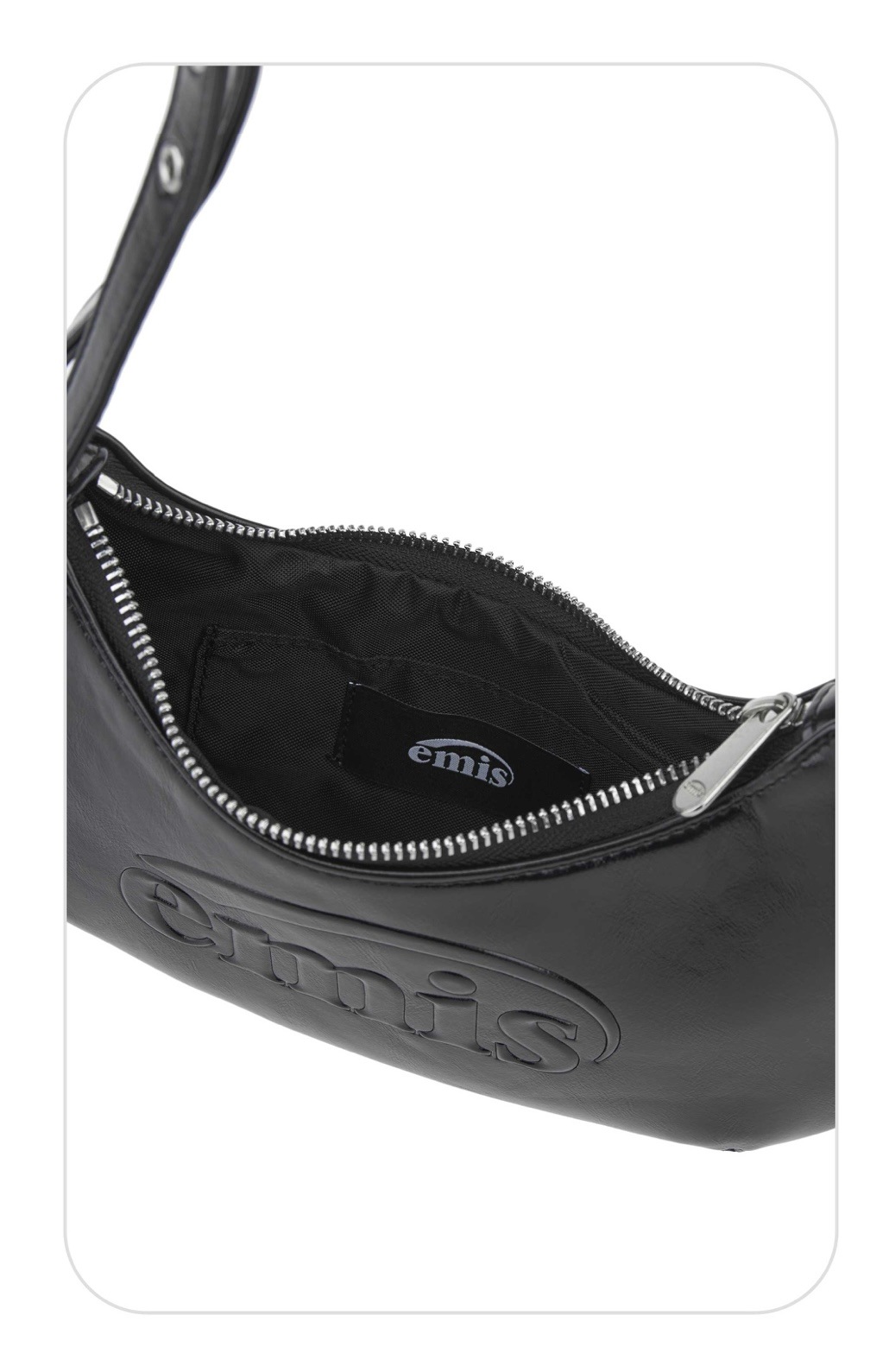 emis)EMBOSSED MINI BAGエンボス付きミニバッグ ビーガン レザー ミニバッグ