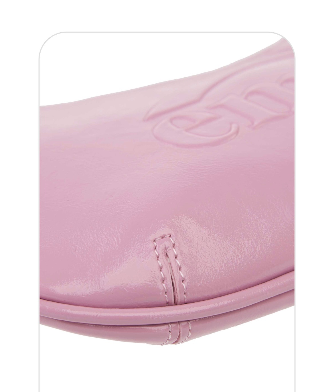 emis)EMBOSSED MINI BAGエンボス付きミニバッグ ビーガン レザー ミニバッグ