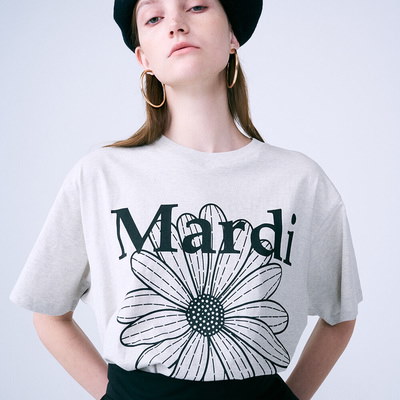 Qoo10] Mardi Mercredi TSHIRT FLOWERMARDI 1