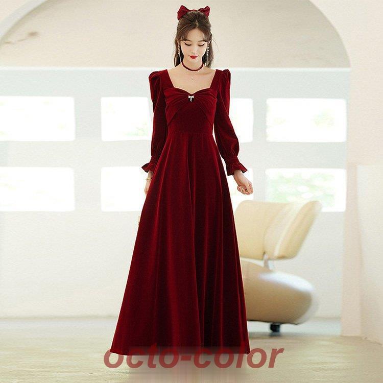 FITTED VELOUR ロングドレス Moussy ワンピース #ドロシー#ロング