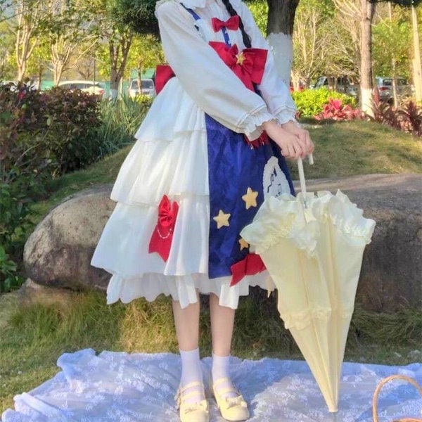 Qoo10] 日傘 ロリータ花嫁傘 和ロリータ長柄フリ