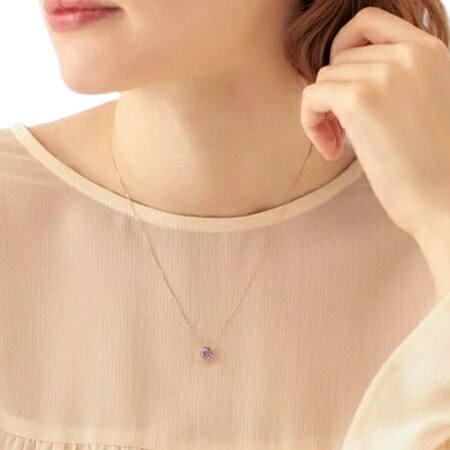 4cc516615【送料無料】【ラッピング無料】カナルヨンドシー Canal 4℃ カナル4℃ K10ピンクゴールド ネックレス アメシスト ブランド 正規品 新品 ギフト プレゼント 人気 おすす