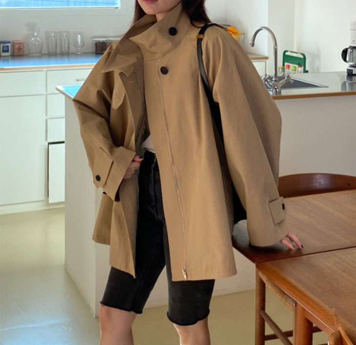 ウインドブレーカー ジャケット レディース 秋 冬 アウター コート 長袖 おしゃれ きれいめ カジュアル 通勤 ビジネス 防寒 羽織り レトロ シック 可愛い 韓国ファッション