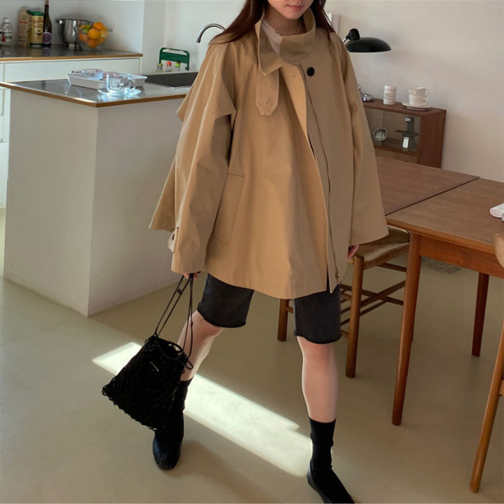 ウインドブレーカー ジャケット レディース 秋 冬 アウター コート 長袖 おしゃれ きれいめ カジュアル 通勤 ビジネス 防寒 羽織り レトロ シック 可愛い 韓国ファッション