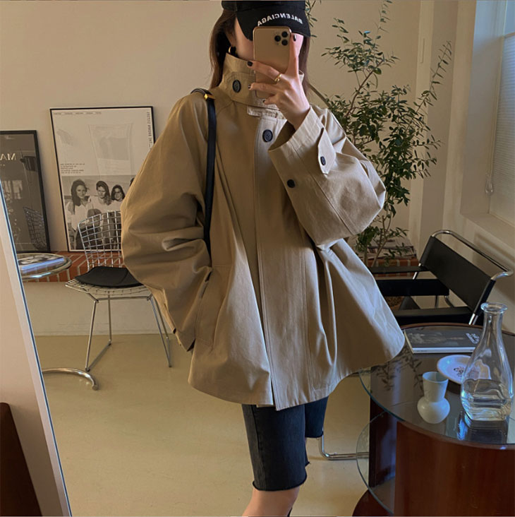 ウインドブレーカー ジャケット レディース 秋 冬 アウター コート 長袖 おしゃれ きれいめ カジュアル 通勤 ビジネス 防寒 羽織り レトロ シック 可愛い 韓国ファッション