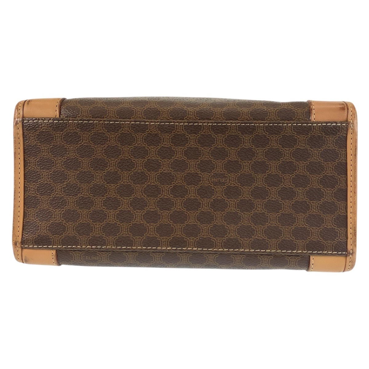 ヴィンテージ マカダム ブラウン ゴールド金具 PVC/レザー ハンドバッグ トートバッグ レディース 503293