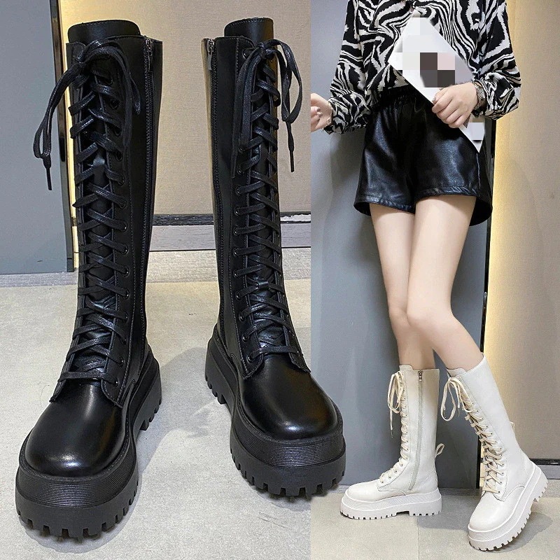 ロングブーツが復活！ 秋冬ファッション レディースブーツ ブーツ 厚底シューズ モカシン ダッドスニーカ ブーティー 美脚 歩きやすい