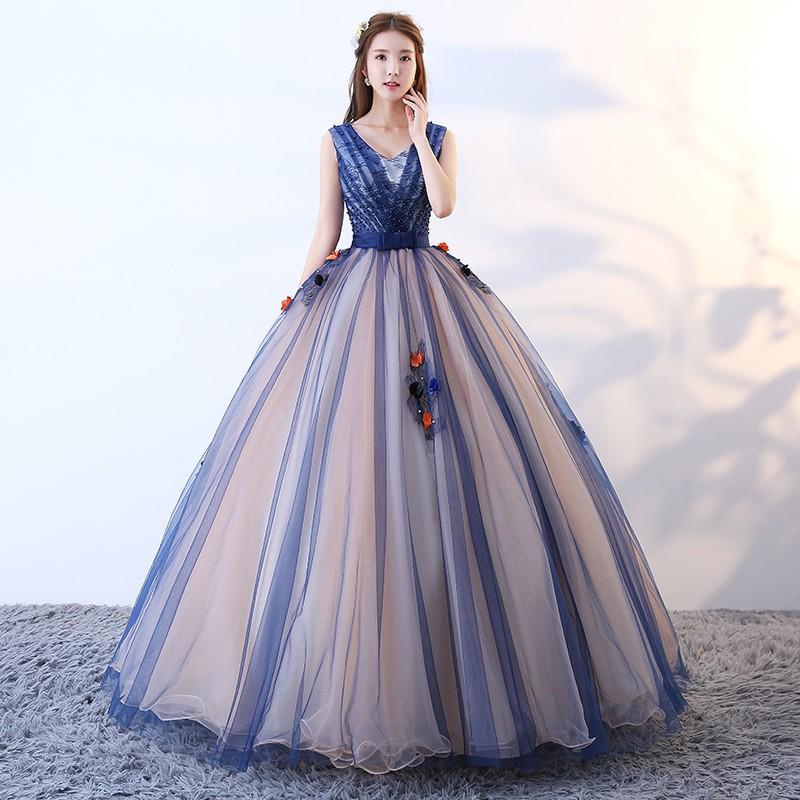 カラードレス ウェディングドレス ロング パーティードレス 花嫁 結婚式 ピアノ 発表会 フォーマル Vネック 体型カバー 演奏会用 大人 大きいサイズ