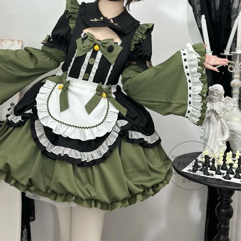 新作 オリジナルデザインロリータ洋装ゴシック風キャミソールワンピース レディース ロリータ メイド3835