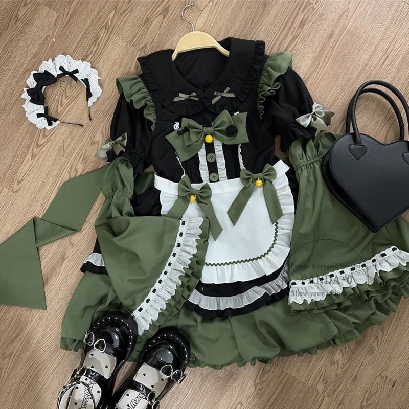 新作 オリジナルデザインロリータ洋装ゴシック風キャミソールワンピース レディース ロリータ メイド3835