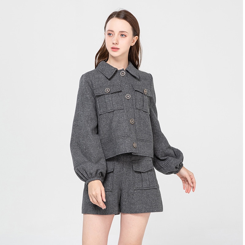 Cropped Wool Jacket