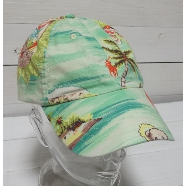 ワンポイント キャップ 帽子 アロハ柄 PR4-218 ワンポイント キャップ 帽子 アロハ柄 PR4-218