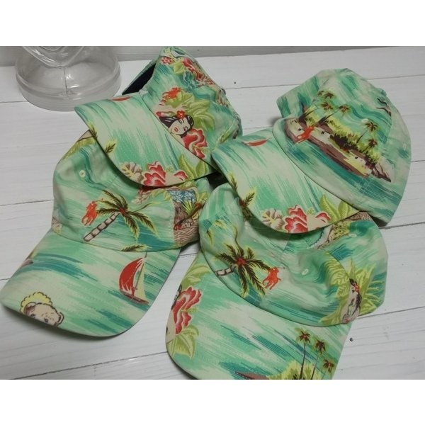 ワンポイント キャップ 帽子 アロハ柄 PR4-218 ワンポイント キャップ 帽子 アロハ柄 PR4-218