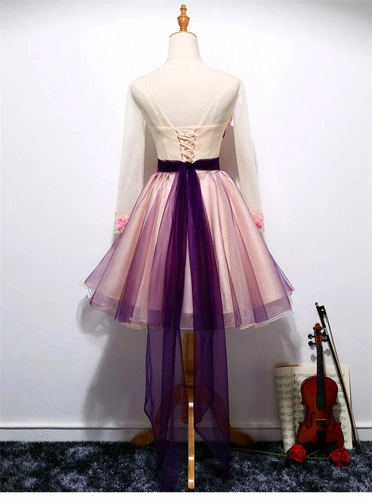 パープル　フォーマルドレス　レース　花柄　ロングドレス　パーティードレス ワンピース カラードレス　ミニドレス　ショート　二次会 演奏会 披露宴 結婚式 発表会　忘年会　演出舞台