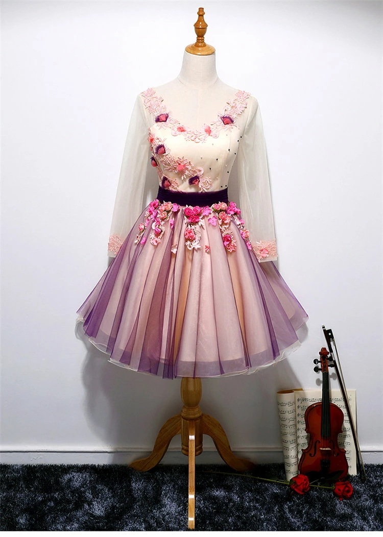 パープル　フォーマルドレス　レース　花柄　ロングドレス　パーティードレス ワンピース カラードレス　ミニドレス　ショート　二次会 演奏会 披露宴 結婚式 発表会　忘年会　演出舞台