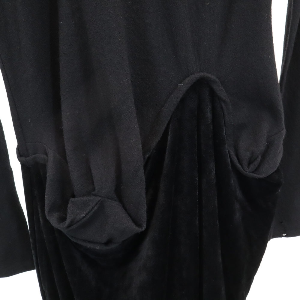 ワイズ 80s 日本製 ヴィンテージ 長袖 タートルネック ワンピース ブラック Ys レディース ワイズ 80s 日本製 ヴィンテージ 長袖 タートルネック ワンピース ブラック Ys レディース