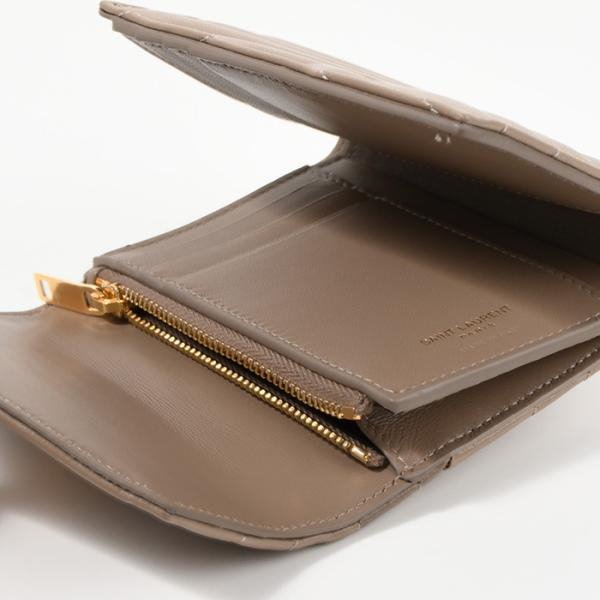 YSL ベージュ キルティング ミニ財布 YSL ベージュ キルティング ミニ財布