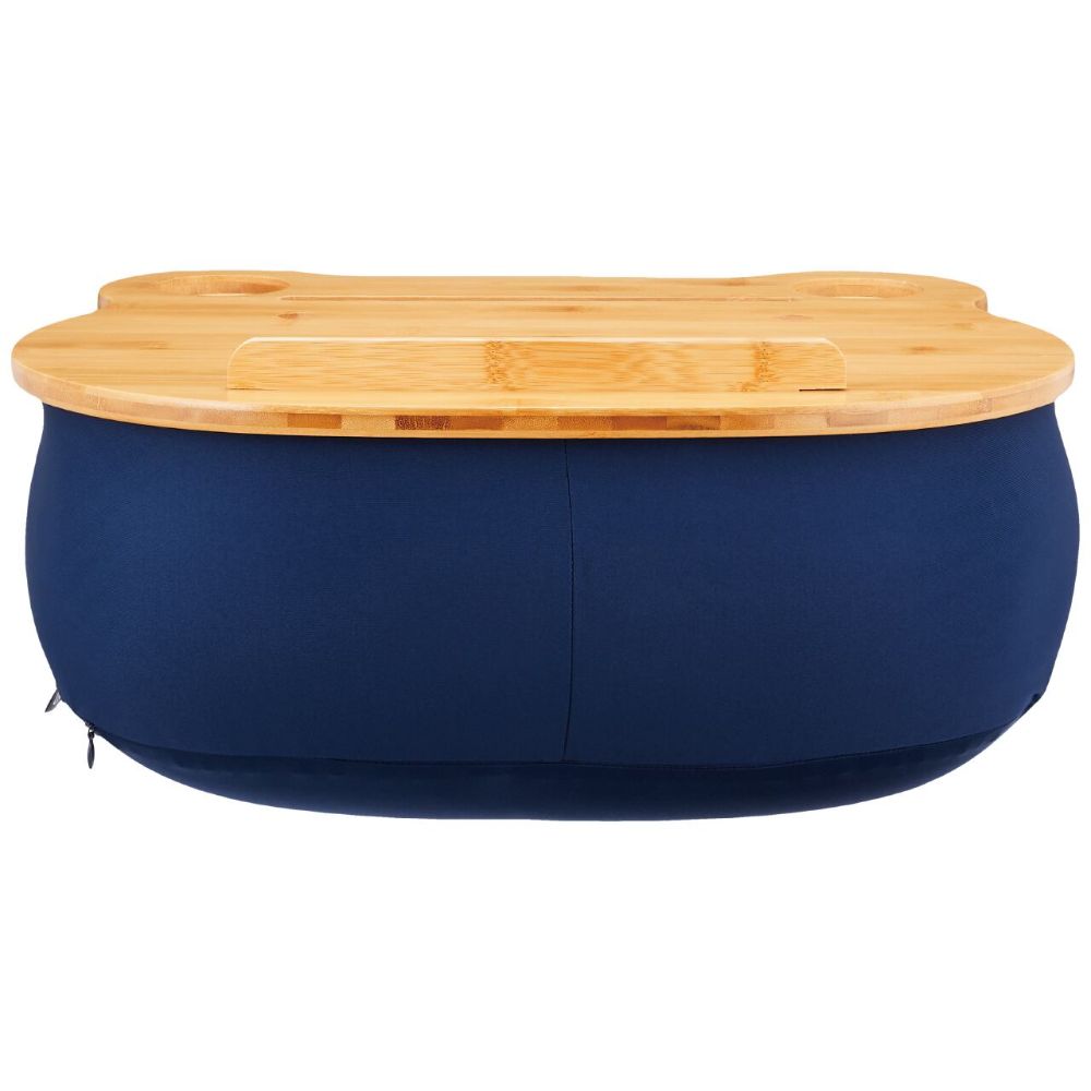 ヒーリングベア ネイビー クッションテーブル 多機能 デスク リモートワーク おうち時間 勉強 読書 食事 子供机 [コレカラマーケット]