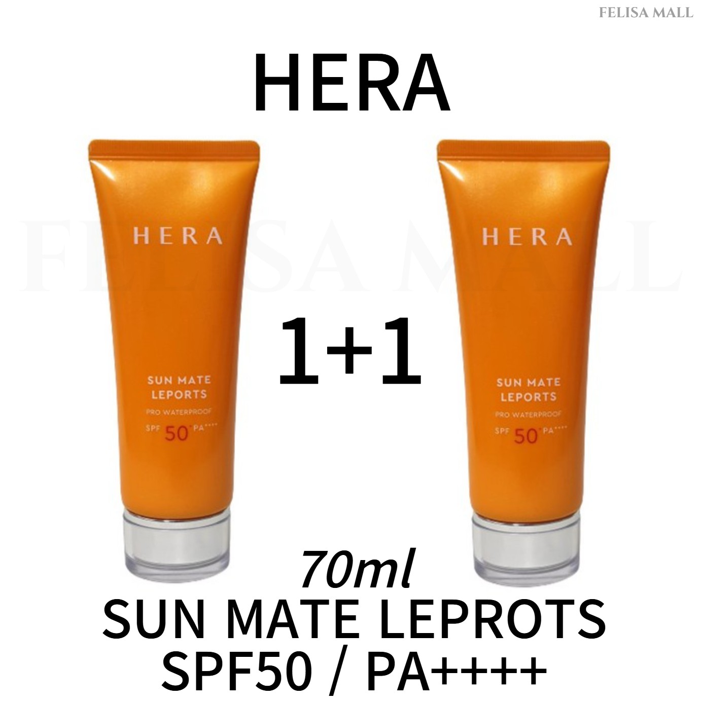 [HERA] 1+1】サンメイト レポーツ プロ ウォータープルーフ 日焼け止め SPF50 + PA +++ 70MLx2つ