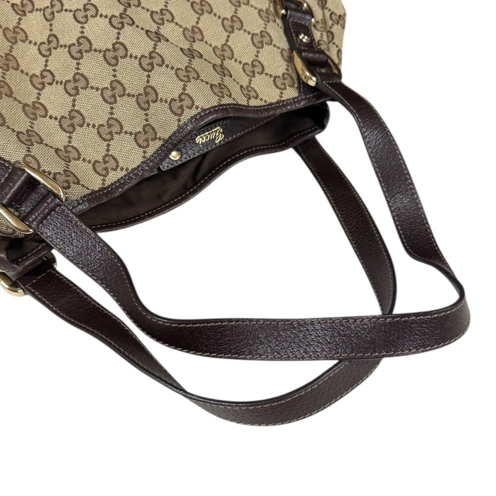 グッチ アビー トートバッグ GGキャンバス 130736 ベージュ GUCCI 中古 グッチ アビー トートバッグ GGキャンバス 130736 ベージュ GUCCI 中古