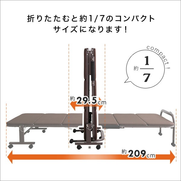 パイプベッド 折りたたみ シングル 高反発 ウレタン キャスター付き 【Quisis-クイシス-】 折りたたみベッド 折り畳みベッド ローベッド 簡易ベッド コンパクト ベット 寝具 新生活 一人暮ら