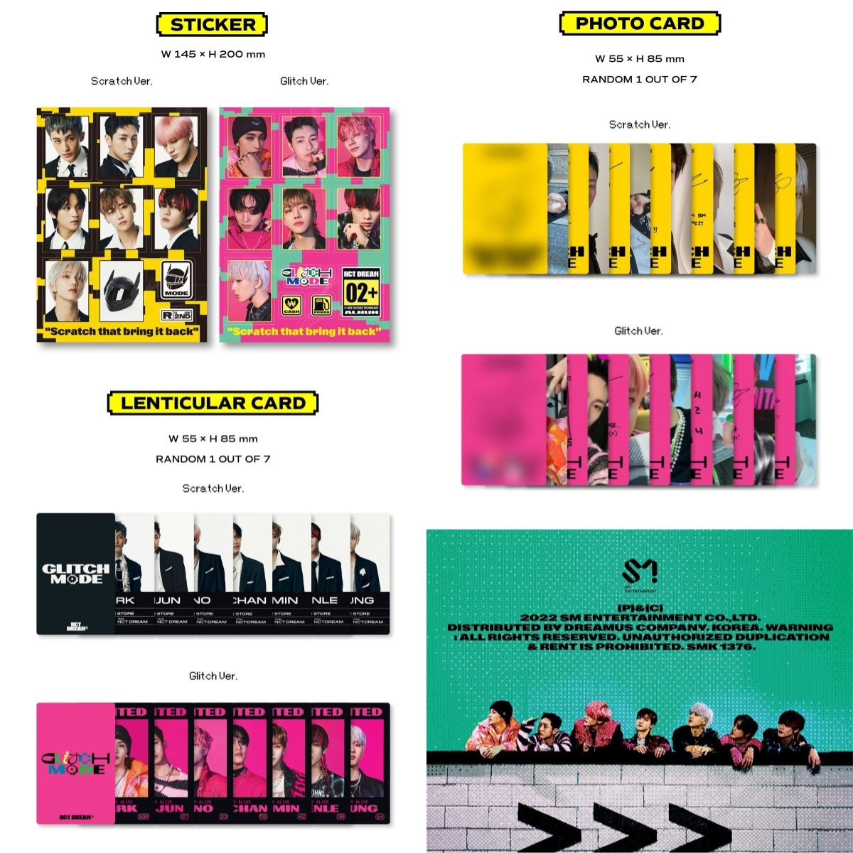 SET] NCT DREAM - Glitch Mode Photobook Ver. + Free Photocard