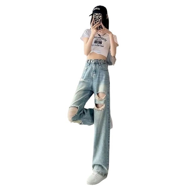 Crysp Denim　海外　ダメージジーンズ　韓国 | クラッシュデニム ダメージデニム US UK ドリル 海外ラッパー