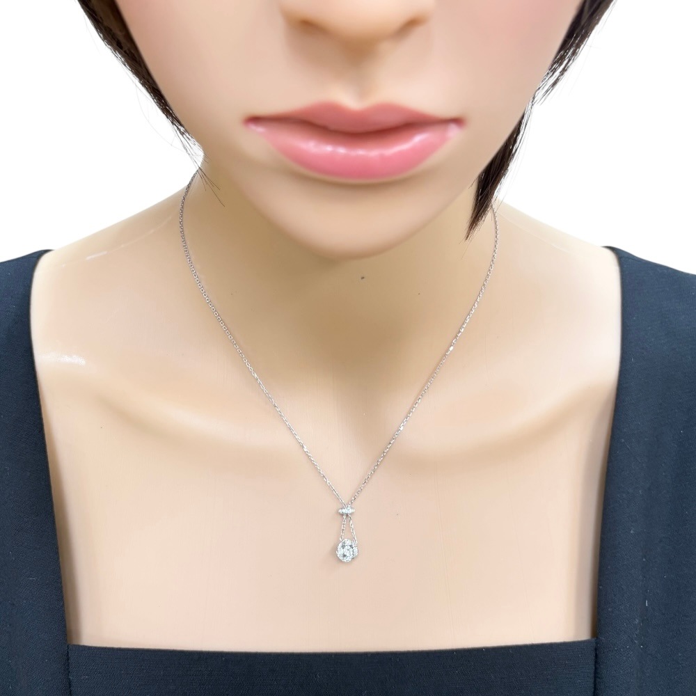 ポンテヴェキオ ネックレス 18金 K18ホワイトゴールド ダイヤモンド Ponte Vecchio 中古 美品