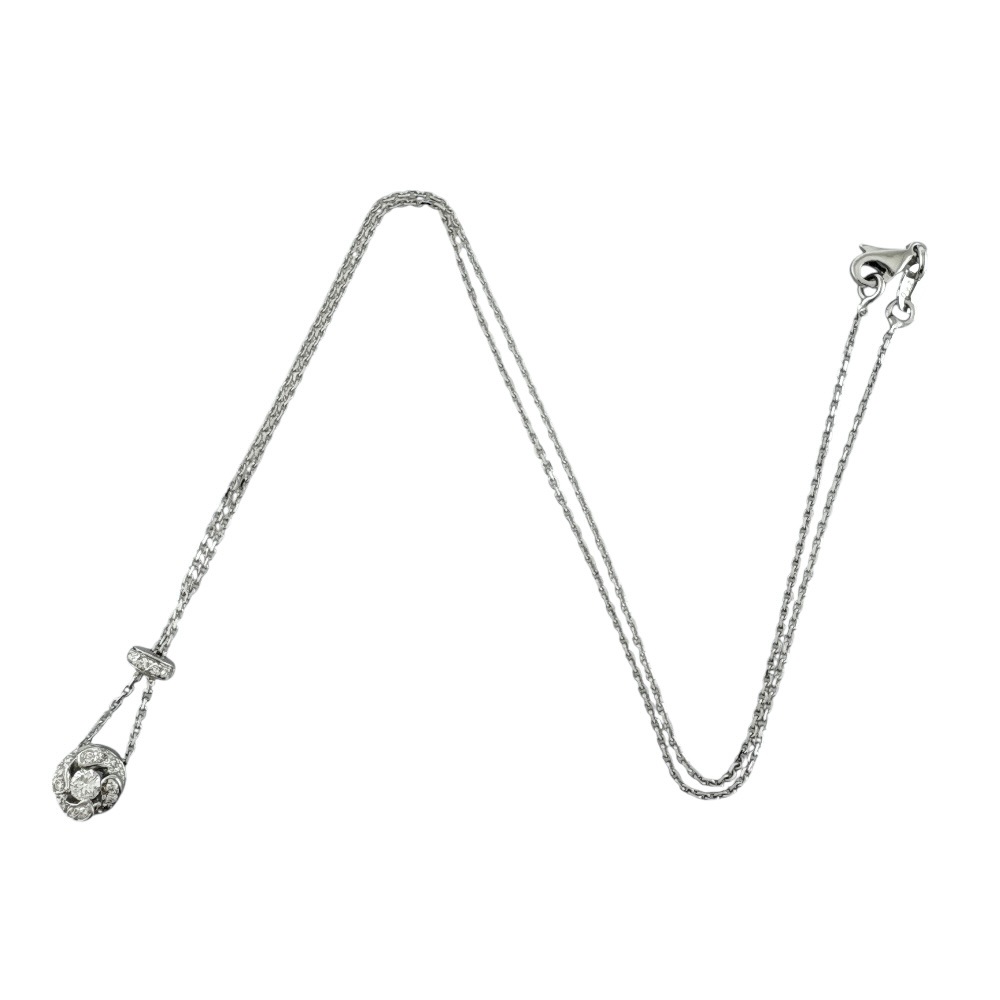 ポンテヴェキオ ネックレス 18金 K18ホワイトゴールド ダイヤモンド Ponte Vecchio 中古 美品
