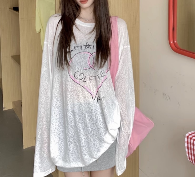 トップス シャツ カットソー プルオーバー 白シャツ 白トップス ロングTシャツ 袖あり 長袖 萌袖 ラウンドネック 襟なし シフォン 透け感 UVA 薄手 かわいい 大人可愛い カジュアル 大人 トップス シャツ カットソー プルオーバー 白シャツ 白トップス ロングTシャツ 袖あり 長袖 萌袖 ラウンドネック 襟なし シフォン 透け感 UVA 薄手 かわいい 大人可愛い カジュアル 大人