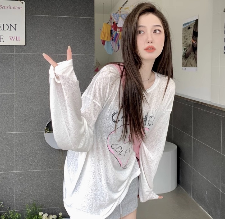 トップス シャツ カットソー プルオーバー 白シャツ 白トップス ロングTシャツ 袖あり 長袖 萌袖 ラウンドネック 襟なし シフォン 透け感 UVA 薄手 かわいい 大人可愛い カジュアル 大人 トップス シャツ カットソー プルオーバー 白シャツ 白トップス ロングTシャツ 袖あり 長袖 萌袖 ラウンドネック 襟なし シフォン 透け感 UVA 薄手 かわいい 大人可愛い カジュアル 大人