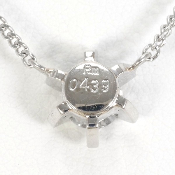 Pm PT850 ネックレス ダイヤ 0.439 鑑定書 約41cm ジュエリー 中古