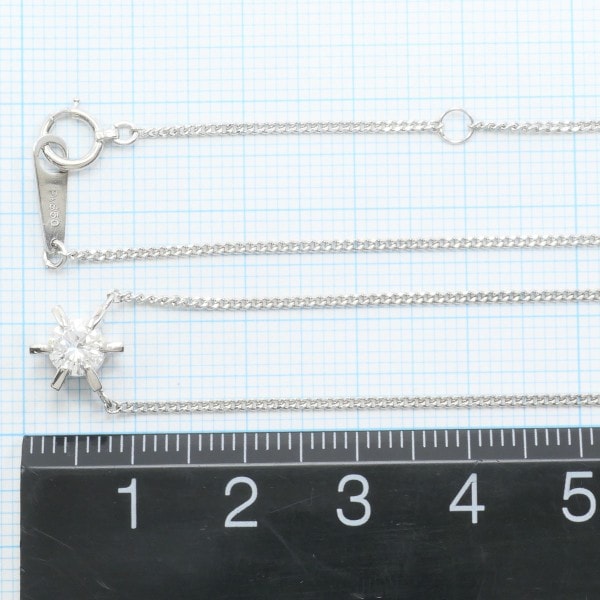 Pm PT850 ネックレス ダイヤ 0.439 鑑定書 約41cm ジュエリー 中古