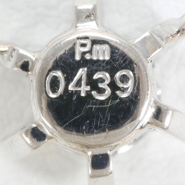 Pm PT850 ネックレス ダイヤ 0.439 鑑定書 約41cm ジュエリー 中古