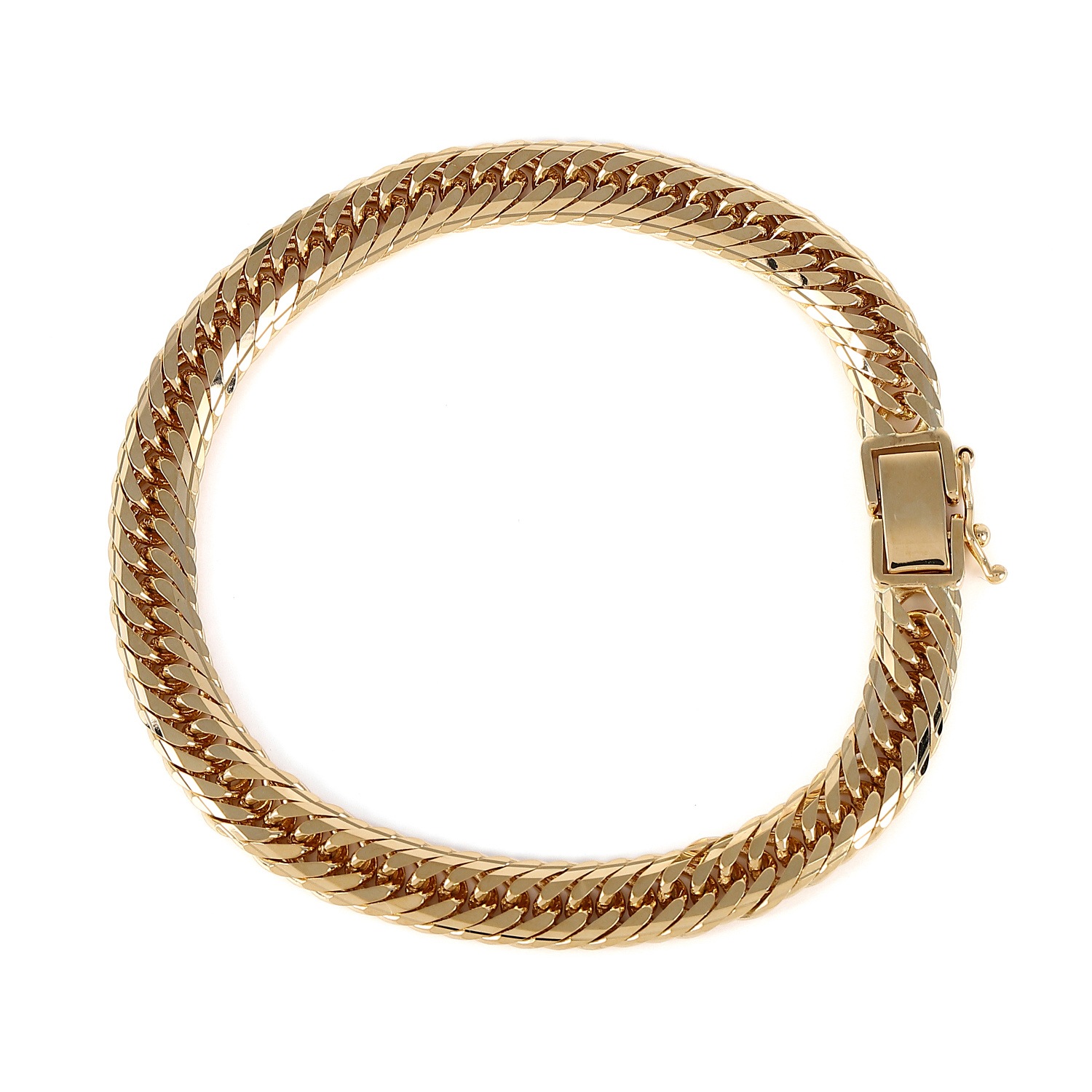 18金 喜平ブレスレット Mカット トリプル 20g 18cm メンズ レディース チェーン 造幣局検定マーク刻印入 ゴールド ジュエリー k18 アクセサリー