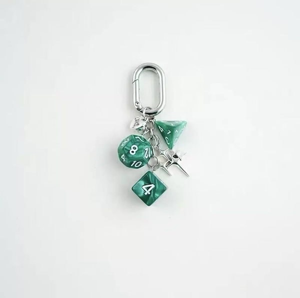 Qoo10] ラッキーダイスキーホルダー高級マルチエレ