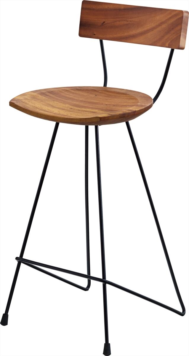 モンキーポッドのヴィンテージなウッドカウンターチェア 北欧 インダストリアル チェア ダイニングチェア ダイニング キッチン ダイニングキッチン