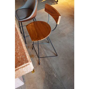 モンキーポッドのヴィンテージなウッドカウンターチェア 北欧 インダストリアル チェア ダイニングチェア ダイニング キッチン ダイニングキッチン