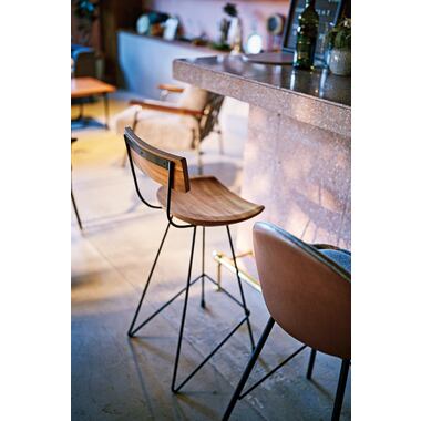 モンキーポッドのヴィンテージなウッドカウンターチェア 北欧 インダストリアル チェア ダイニングチェア ダイニング キッチン ダイニングキッチン