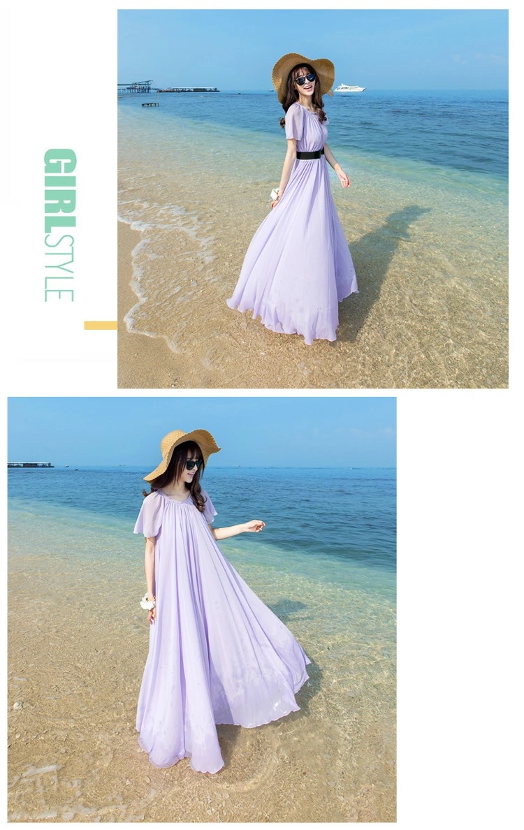 マキシワンピース ワンピース 夏 リゾート 半袖 ロング ロングワンピース シフォン シフォンワンピース リゾートワンピ マキシ丈 無地 ボヘミアン ハワイ ハワイアン ロングワンピース 二つ