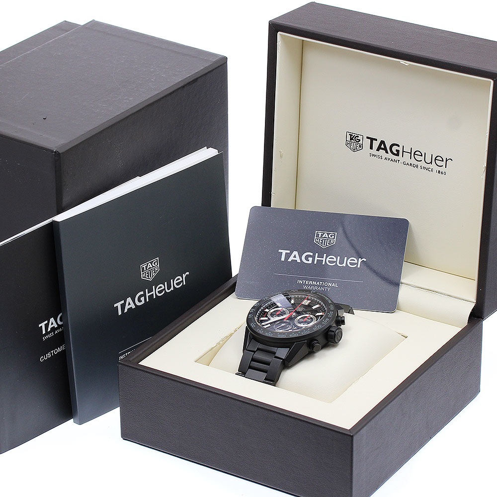 タグホイヤー TAG HEUER CBG2A90 カレラ キャリバー ホイヤー02クロノグラフ 自動巻き メンズ 美品 箱・保証書付き_898094【中古】 タグホイヤー TAG HEUER CBG2A90 カレラ キャリバー ホイヤー02クロノグラフ 自動巻き メンズ 美品 箱・保証書付き_898094【中古】