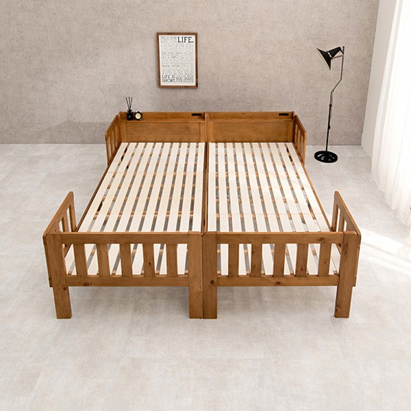 ロングサイズ シングルベッド コンセント 宮付 敷布団OK ベッド 4段階 高さ調整 メッシュ床面 フレーム ベッド下 収納 シングル 家具 ※フレーム単品 宮棚付きシングルロングベッド フレーム 単品 コンセント付き宮棚 高さ