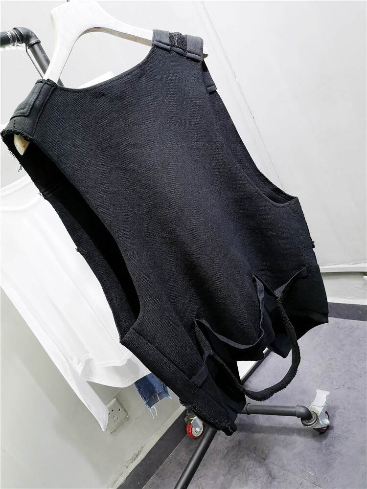 個性的 トップス ベスト 袖なし Vネック ストレート Iライン シンプル カジュアル 大人 おしゃれ お洒落 かっこいい 大人女子 こなれ感 ラフ メンズライク ボーイッシュ スポーティー ルーズ